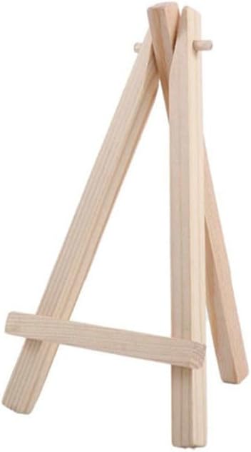 Mini Natural Wood Display Easel, Artist Painting Tripod for Small Canvases, Crafts, Photos, Phone Holder