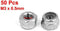 uxcell M3 x 0.5mm Stainless Steel Self-Locking Nylon Insert Hex Lock Nuts, 50pcs
