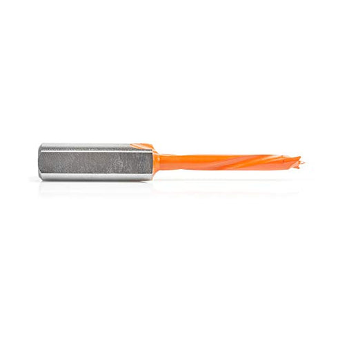 Amana Tool - 304005 Carbide Tipped Brad Pt. Boring Bit, L/H 5mm Dia x 70mm Long x 10mm Shank