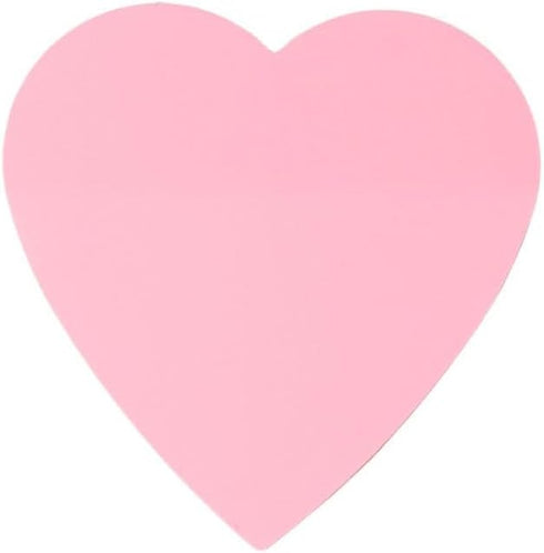 dohobby 300 Sheets Heart Shaped Sticky Notes - Pink Translucent Love Self-Adhesive Notepad for Office Home (6 Packs)