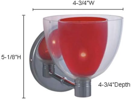 Jesco Lighting WS215-BU/SN 215 1-Light Lina Series Wall Sconce, Blue/Satin