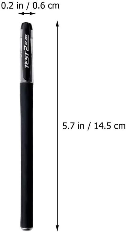 VILLCASE Black Gel Pens, 20pcs Fine Point Black Ink Pens Bulk, Smooth Writing 0.5mm Ballpoint Pens for Office Supplies