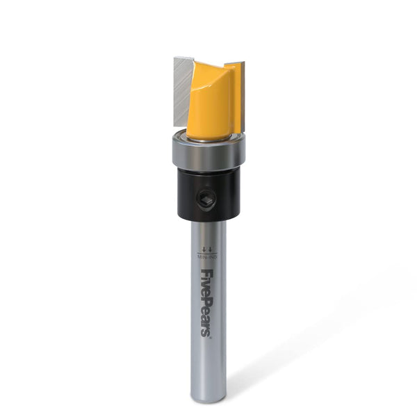 FivePears Pattern Flush Trim Router Bit, 1/4 Inch Shank, 1/2 Inch Cutting Diameter for Woodworking