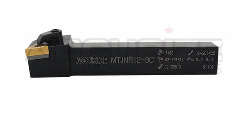 Accusize Industrial Tools 3/4'' by 5'' Lathe Tool Holder, MtTJNR 12-3c with TNMG33 Insert, Right Hand