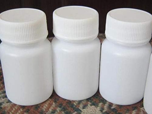 12 PCS 150 ML Plastic White Bottles, Empty Container with Screw Cap, Refillable Storage Holder for Different Items