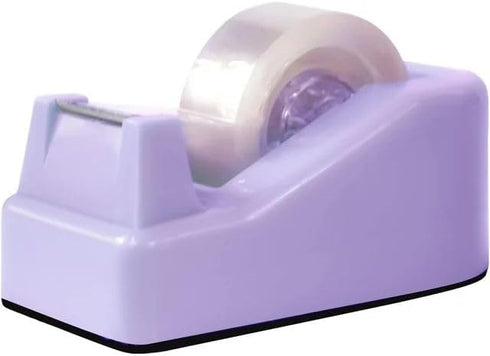 Purple Desktop Tape Dispenser, Weighted Non-Skid Base, Heavy Duty Cute Tape Dispenser for Office Packaging