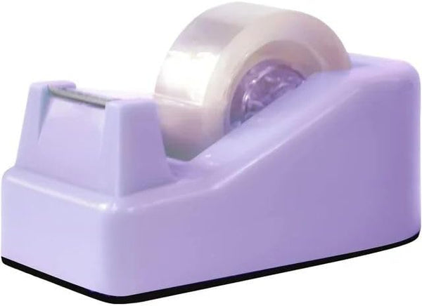 Purple Desktop Tape Dispenser, Weighted Non-Skid Base, Heavy Duty Cute Tape Dispenser for Office Packaging
