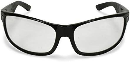 Crossfire CK7 Premium Safety Eyewear, Shiny Black Frame with Clear Lens