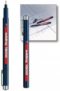 Edding Profipen 1800 Pigment Drawing Pen, 0.1 mm, Pack of 4 - Black, Blue, Red, Green