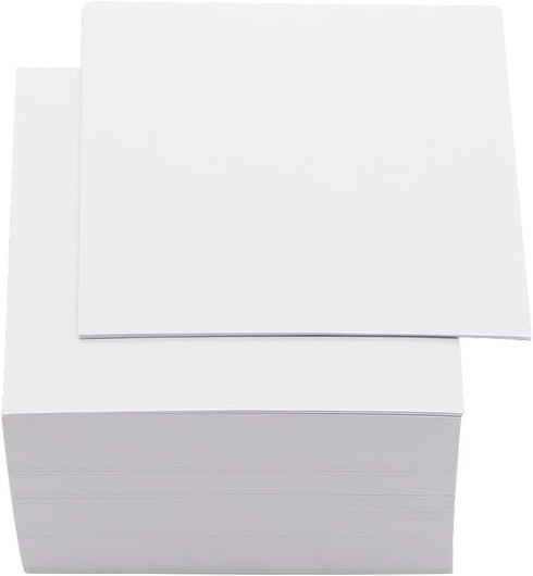 White Blank Notes Cube, 3x3 Inch Office Paper Memo Sheets, Non-sticky Memo Pad for Home, Office, Writing Supplies