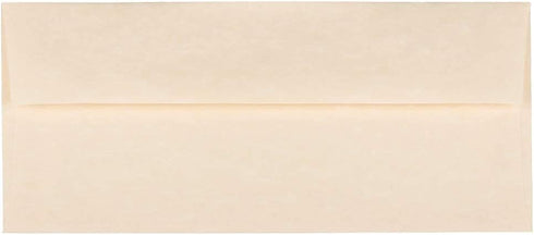 JAM PAPER #10 Business Parchment Envelopes - Natural Recycled - 4 1/8 x 9 1/2 - 50/Pack