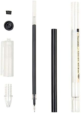 Gel Ink Pen Quick Drying Liquid Ink, 0.38 mm Fine Point Japanese Style Pens, 12 Pcs (4 Black, 4 Blue, 4 Red)