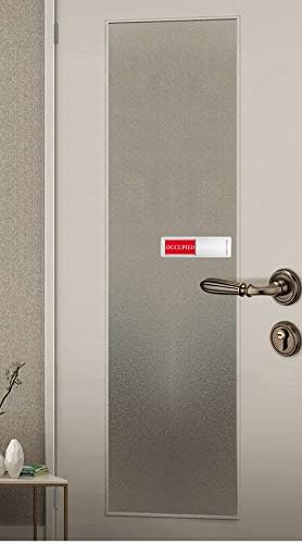 Privacy Sign, Premium Vacant Occupied Sign for Home Office Restroom, Slider Door Indicator 7'' x 2'' - Silver