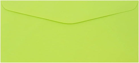 JAM PAPER #9 Business Colored Envelopes | Ultra Lime Green | 3 7/8 x 8 7/8 | 50/Pack