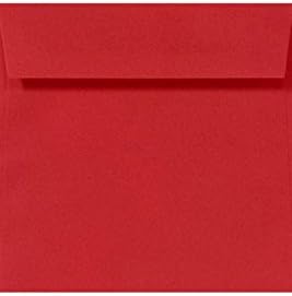 LUXPaper Square Invitation Envelopes | Peel & Press | 7" x 7" | Ruby Red | 50 Qty