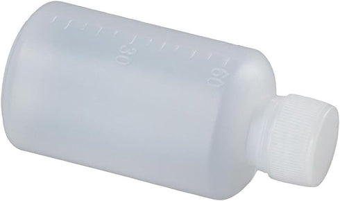 FEIYING 50pcs 60ml 2OZ Plastic Travel Empty Small Mouth Graduated Lab Chemical Container, Sample Bottles with Caps