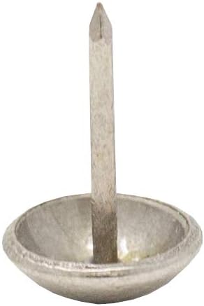 Premium Upholstery Tacks, Nailhead Decorative Trim for Furniture, 7/16-inch Diameter (100, Pewter Nickel)