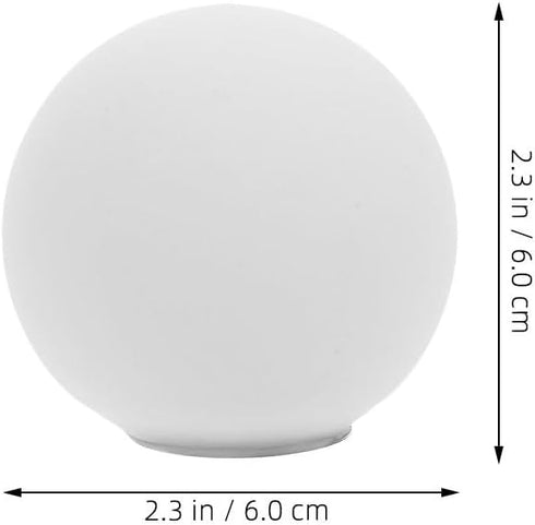 2pcs G9 60MM Healifty Frosted Glass Globe Lamp Shade Replacement for Chandelier and Wall Sconces Opal White Finish