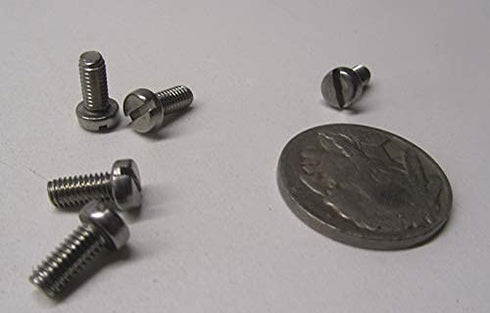 K-mac 18-8 M1 .25 mm 3 mm 5 Stainless Steel Narrow Cheese Head Slotted Machine Screws, x Thread x Length, Pcs