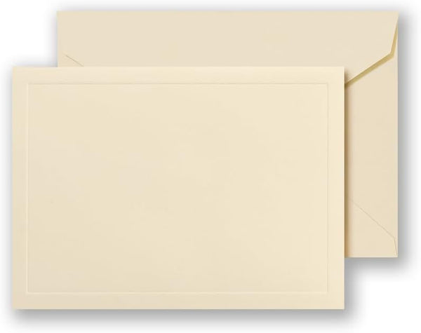 Crane & Co. Ecruwhite Paneled Frame Note (CN1373)