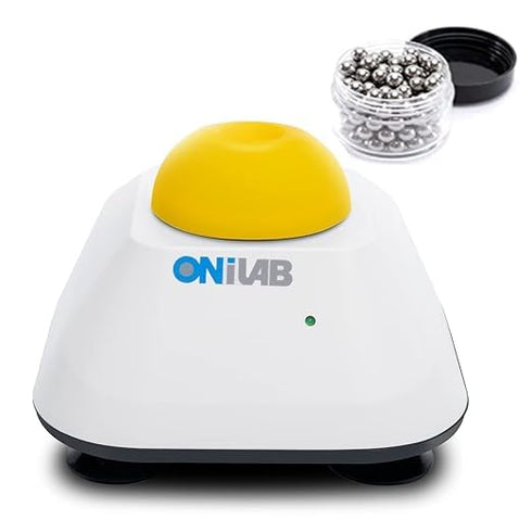 ONiLAB Mini Vortex Mixer with Touch Function, Lab Vortexer for Nail Polish, Eyelash Adhesives, 120pcs Mixing Balls,