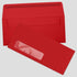 LUXPaper #10 Business Window Envelopes | 4 1/8" x 9 1/2" | 50 Qty - Ruby Red | 80lb. Text