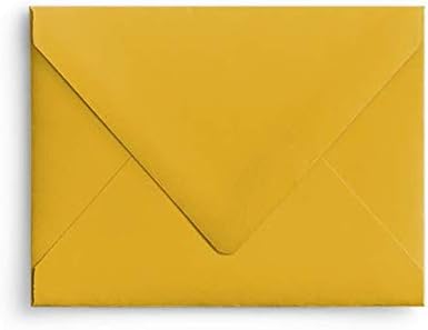 Mustard A2 Euro Curved Flap Invitation Envelopes - Pack of 50