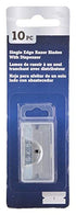 Edward Tools 10 Pack SK5 Utility Razor Blades with Dispenser - Alloy Steel Single Edge Razor Blade Refills for Standard