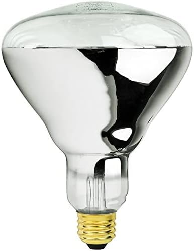 250 Bulb R40 250R40 Bulb E26 1 Pack Watt Heat lamp for Bathroom Incandescent Shower Heat Lamp Clear Infrared Bath Light
