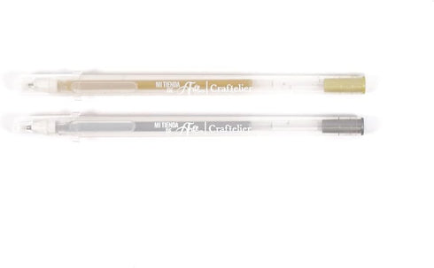 Craftelier - Set of 2 Gel Pens for Coloured and Dark Papers