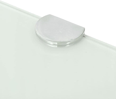 LKJVFCPW 9.8 9.8 Inch Corner Shelf Floating Wall Mount x White Tempered Glass Triangular Display Rack for Bathroom