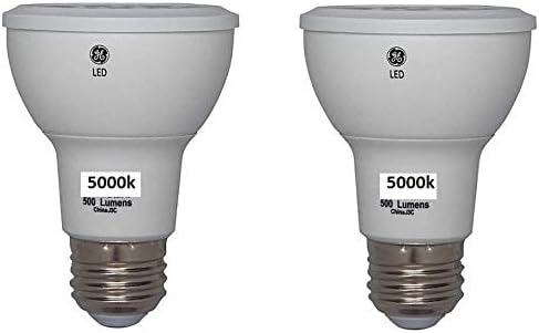 GE Classic 2-Pack Dimmable Par20 LED Light Fixture Bulbs, 50W Equivalent, Daylight