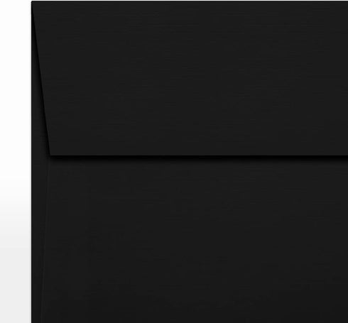 LUXPaper Square Invitation Envelopes, Peel & Press, 5" x 5", Black Linen, 80lb Text, 50 Qty