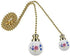 12 Inches 2pcs Ceiling Fan Pull Chain, Handle Ceramic Zipper Extension Chandelier Ceiling Fan Zipper
