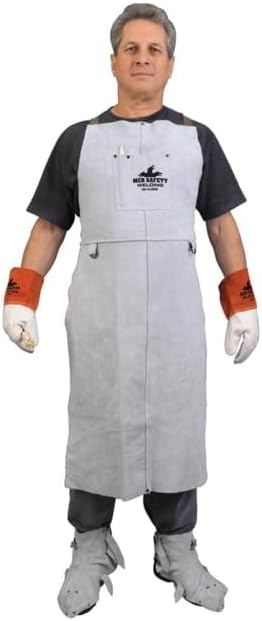 MCR Safety 38142MW 24 by 42-Inch Memphis Split Cow Leather Welding Bib