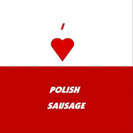 3dRose 12 Inch I Love Polish Sausage Ceramic Tile