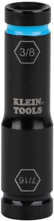 Klein Tools 66077 Impact Driver Flip Socket, 7/16- and 3/8-Inch Sizes, Compatible with Klein Compact Impact Wrenches