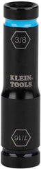 Klein Tools 66077 Impact Driver Flip Socket, 7/16- and 3/8-Inch Sizes, Compatible with Klein Compact Impact Wrenches