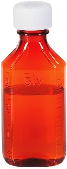 Sandhill Tools Pharmacy Liquid Medicine Leak Proof Bottles, 2 Oz with Child Resistant Caps, Perfect for Travel,