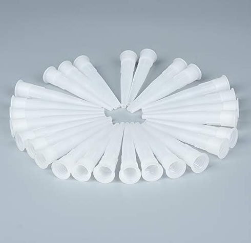 30pcs Plastic Caulking Gun Extender, Caulk Nozzle Tip Tool for Sausage Caulking Gun, Easy to Use (White)