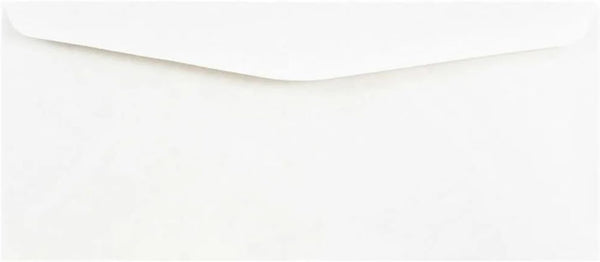 LUXPaper #10 Commercial Flap Business Envelopes | 4 1/8" x 9 1/2" | 24lb. Text | Bright White | 50 Qty