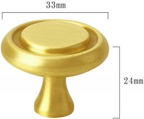 SANCHAKOU 4 Pack Dresser Handles Knobs Bedside Table Mushroom Handle Pure Copper Single Hole Shoe Cabinet Drawer Handle