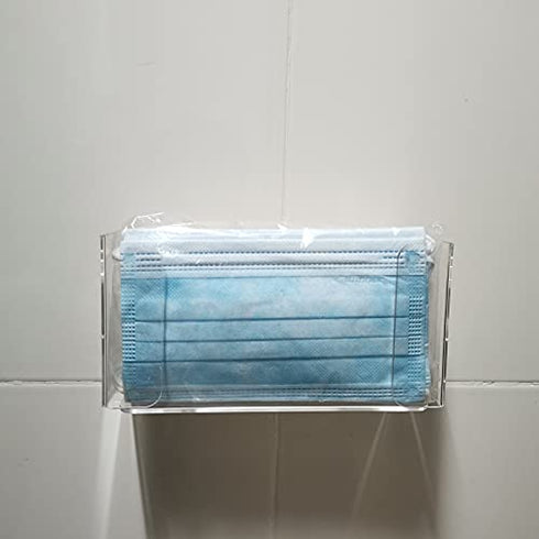 Cq Acrylic Clear Mask Dispenser, Wall Floating Glove Rack and Glove Box Holder, Pack of 1