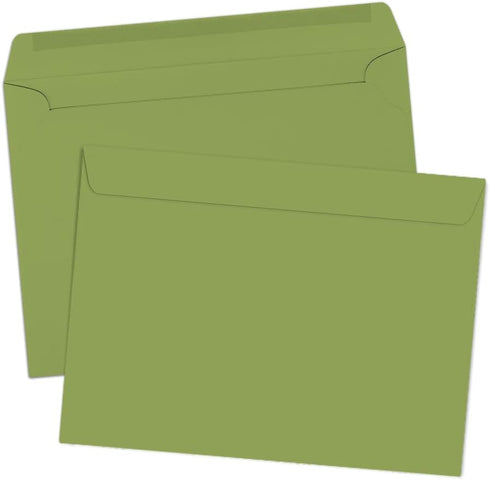 LUXPaper 9 x 12 Booklet Envelopes | Avocado Green | 70lb. Text | 50 Qty
