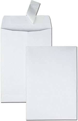 Quality Park QUA44334 Redi-Strip Catalog Envelopes - 100 / Box - White - 6 x 9 inches