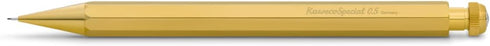 Kaweco Special Mechanical Pencil, 0.5 mm Brass Lead Pencil, Refillable with Eraser, 14 cm Push Lead Pencil