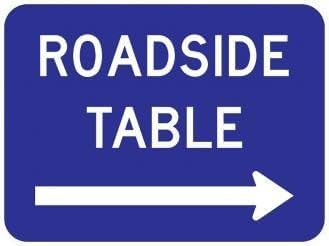Roadside Table Guide Metal Tin Sign - 8x12 Inch - Caution Safety