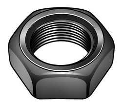 GRAINGER APPROVED M12-1.75 Plain Finish A4 Stainless Steel Thin Jam Hex Nuts, 10 pk.