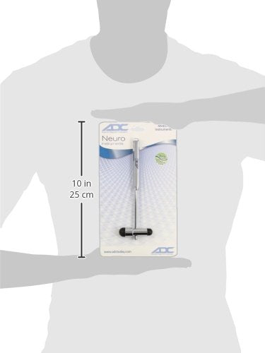 Hammer ADC Buck Neurological with Concealed Brush and Needle, Chrome-Plated Medical Instrument