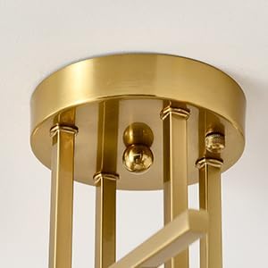 4-Light E26 (1 Pack) EGM Gold Semi Flush Mount Ceiling Light, Modern Kitchen Light Fixture with Base, Ceiling Lamp